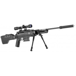 Black Ops Sniper vzduchovka 4,5 mm + Optika 4×32 + Bipod