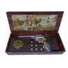 Revolver Peacemaker 1873 v krabičce + 6 nábojů nikl