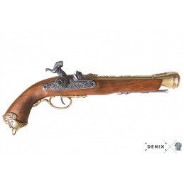Italská pistole 18. století, mosaz